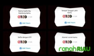 Trend Instagram Add Yours, Menjadi trend mempermudah penipu 